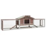 vidaXL Králikáreň, mokka 310x70x87 cm, borovicový a jedľový masív – Obrázok 3