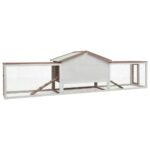 vidaXL Králikáreň, mokka 310x70x87 cm, borovicový a jedľový masív – Obrázok 5