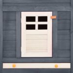 vidaXL Vonkajšia králikáreň s výbehom sivo-biela masívne jedľové drevo – Obrázok 2