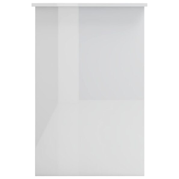 vidaXL Stôl lesklý biely 100x50x76 cm drevotrieska – Obrázok 5