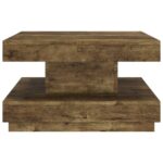 vidaXL Konferenčný stolík tmavohnedý 60x60x35 cm MDF – Obrázok 3