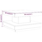 vidaXL Konferenčný stolík tmavohnedý 60x60x35 cm MDF – Obrázok 6