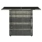 vidaXL 3-dielna bistro súprava s vankúšmi sivá polyratanová – Obrázok 5