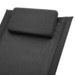 vidaXL Detské záhradné ležadlo, oceľ, čierne – Obrázok 5