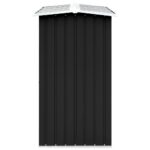 vidaXL Záhradná kôlňa na drevo antracitová 330x92x153 cm galvanizovaná oceľ – Obrázok 4