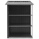 vidaXL Záhradná kôlňa s regálom antracitová 205x130x183 cm železná – Obrázok 5