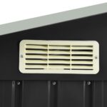 vidaXL Záhradná kôlňa s regálom antracitová 205x130x183 cm železná – Obrázok 7