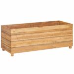 vidaXL Vyvýšený záhon 100x40x38 cm, tíkový masív a oceľ – Obrázok 11