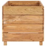 vidaXL Vyvýšený záhon 100x40x38 cm, tíkový masív a oceľ – Obrázok 4