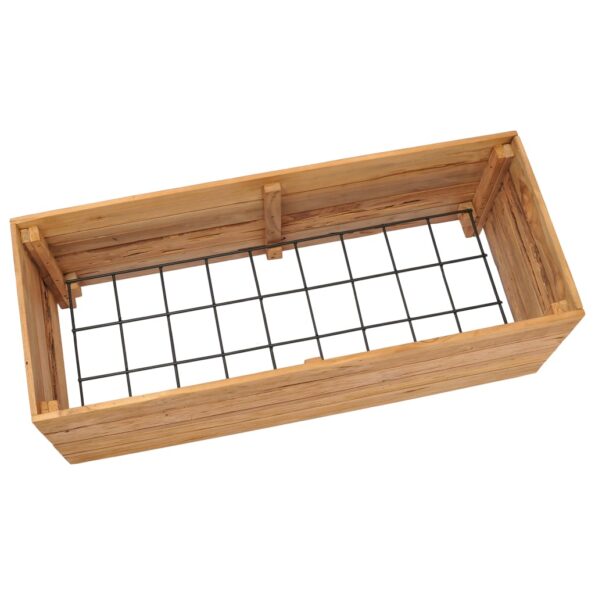 vidaXL Vyvýšený záhon 100x40x38 cm, tíkový masív a oceľ – Obrázok 5