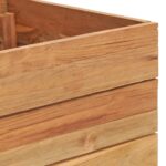 vidaXL Vyvýšený záhon 100x40x38 cm, tíkový masív a oceľ – Obrázok 8