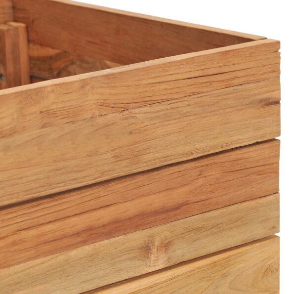 vidaXL Vyvýšený záhon 100x40x38 cm, tíkový masív a oceľ – Obrázok 8