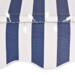 vidaXL Ručne zaťahovacia markíza s LED 400 cm, modro biela – Obrázok 5