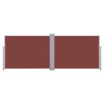 vidaXL Zaťahovacia bočná markíza, hnedá 100x1000 cm – Obrázok 5
