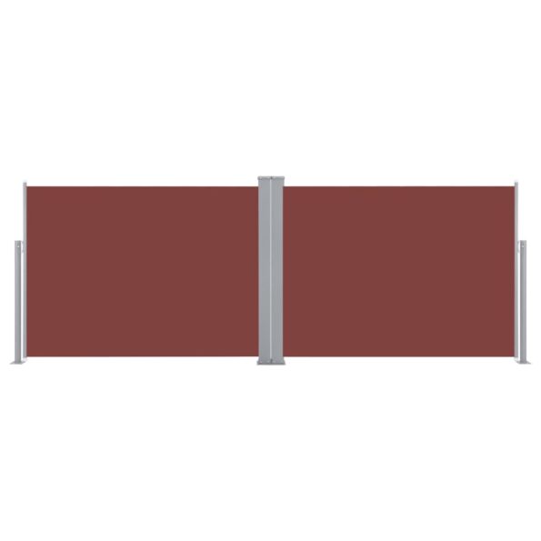 vidaXL Zaťahovacia bočná markíza, hnedá 100x1000 cm – Obrázok 5