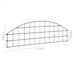 vidaXL Oblúkový záhradný plot 77,3x26 cm, zelený – Obrázok 6
