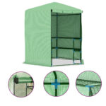 vidaXL Skleník s policami 227x223 cm oceľový – Obrázok 2