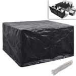 vidaXL Ochranné obaly na záhradný nábytok 2 ks 172x113cm polyratanová súprava pre 6 osôb 8 očiek – Obrázok 2