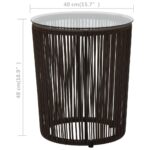 vidaXL 3-dielna bistro súprava s podložkami, PE ratan, hnedá – Obrázok 12