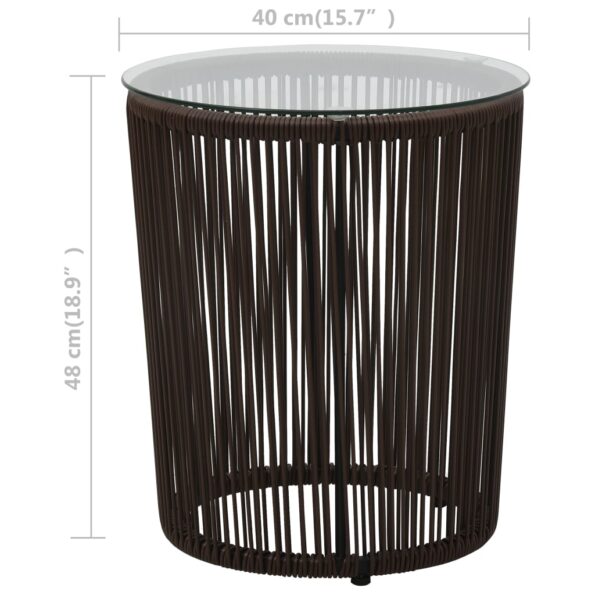 vidaXL 3-dielna bistro súprava s podložkami, PE ratan, hnedá – Obrázok 12