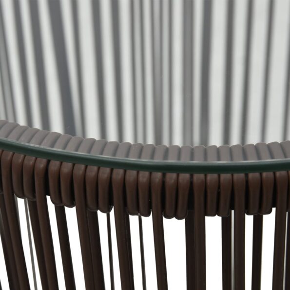 vidaXL 3-dielna bistro súprava s podložkami, PE ratan, hnedá – Obrázok 10