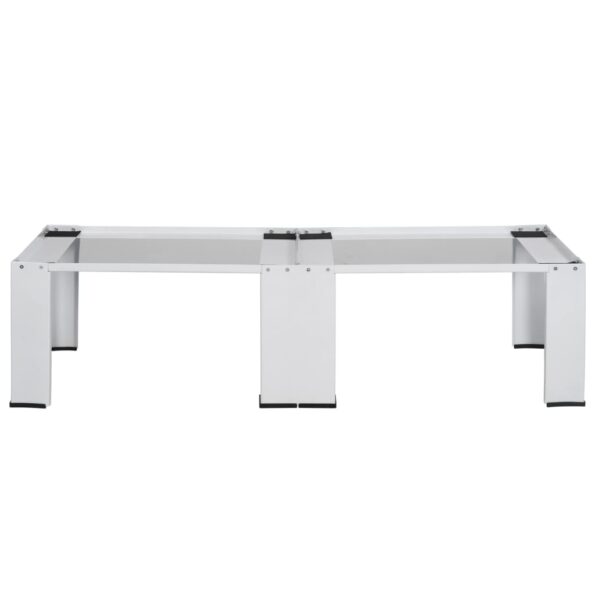 vidaXL Dvojitý podstavec pod práčku a sušičku, biely – Obrázok 3