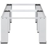 vidaXL Dvojitý podstavec pod práčku a sušičku, biely – Obrázok 4