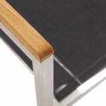 vidaXL Záhradné stoličky 4 ks, textilén a nehrdzavejúca oceľ, sivé – Obrázok 7