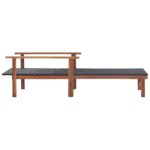 vidaXL Záhradné ležadlo čierne polyratan a akáciový masív – Obrázok 2