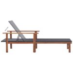 vidaXL Záhradné ležadlo čierne polyratan a akáciový masív – Obrázok 5