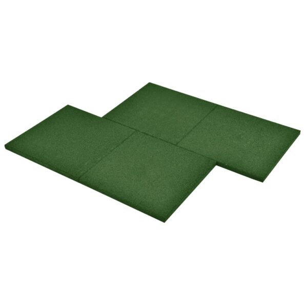 vidaXL Protipádové dlaždice 6 ks zelené 50x50x3 cm gumené – Obrázok 4