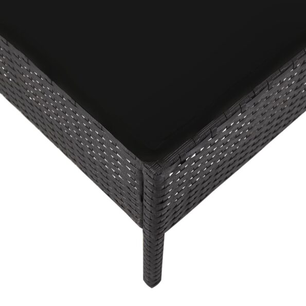 vidaXL 5-dielna záhradná sedacia súprava s podložkami čierna polyratanová – Obrázok 10