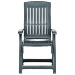 vidaXL Sklápacie záhradné stoličky 2 ks plastové zelené – Obrázok 3