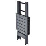 vidaXL Skladací záhradný stôl antracitový 79x72x70 cm plastový – Obrázok 4