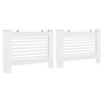 vidaXL Kryty na radiátor 2 ks biele 112x19x81,5 cm MDF – Obrázok 2
