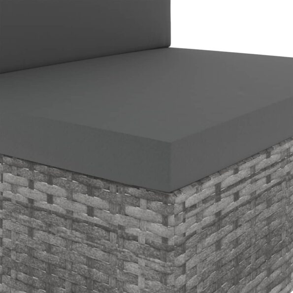vidaXL 2-dielna záhradná sedacia súprava polyratan sivá – Obrázok 9
