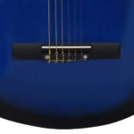 vidaXL Folková klasická gitara s výrezom, ekvalizér, 6 strún, modrá – Obrázok 6