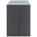 vidaXL 9-dielna vonkajšia barová súprava polyratanová čierna – Obrázok 4