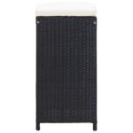 vidaXL 9-dielna vonkajšia barová súprava polyratanová čierna – Obrázok 8