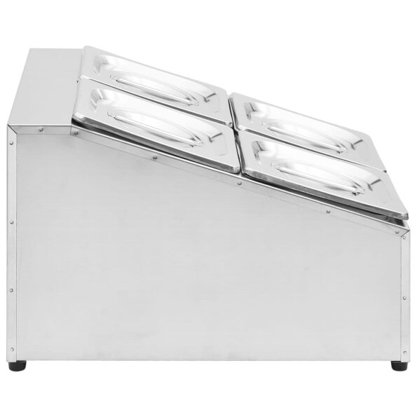 VXL8719883914176_g_en_hd_2.jpg vidaXL Držiak na gastronádoby so 4 GN 1/6 nádobami nehrdzavejúca oceľ – Obrázok 4