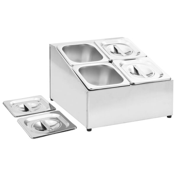VXL8719883914176_g_en_hd_4.jpg vidaXL Držiak na gastronádoby so 4 GN 1/6 nádobami nehrdzavejúca oceľ – Obrázok 6