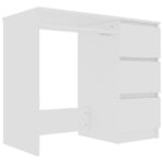 vidaXL Písací stôl, biely 90x45x76 cm, kompozitné drevo – Obrázok 2
