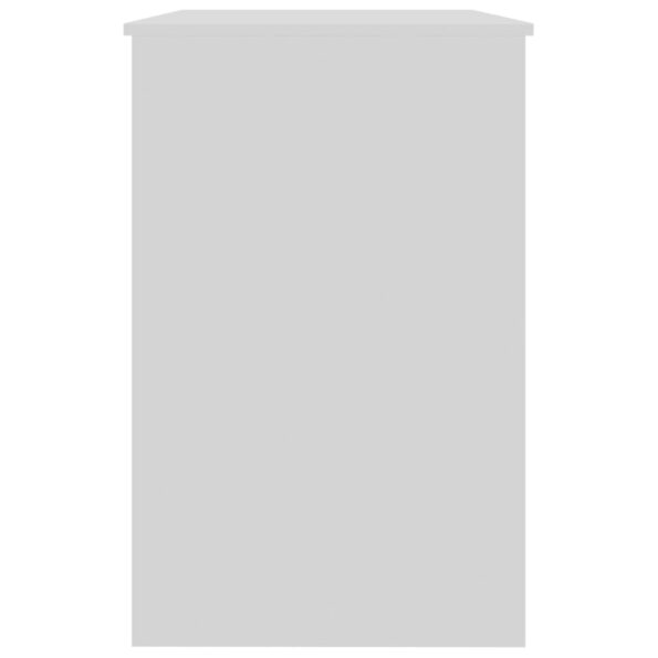 vidaXL Písací stôl, lesklý biely 100x50x76 cm, drevotrieska – Obrázok 8