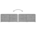 vidaXL TV skrinka, betónovo sivá 80x34x36 cm, drevotrieska – Obrázok 9