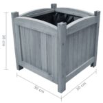 vidaXL Vyvýšené záhradné záhony 2 ks 30x30x30 cm, jedľový masív – Obrázok 4
