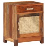 vidaXL Nočný stolík 40x30x50 cm, recyklovaný masív – Obrázok 11