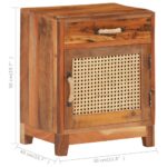 vidaXL Nočný stolík 40x30x50 cm, recyklovaný masív – Obrázok 7