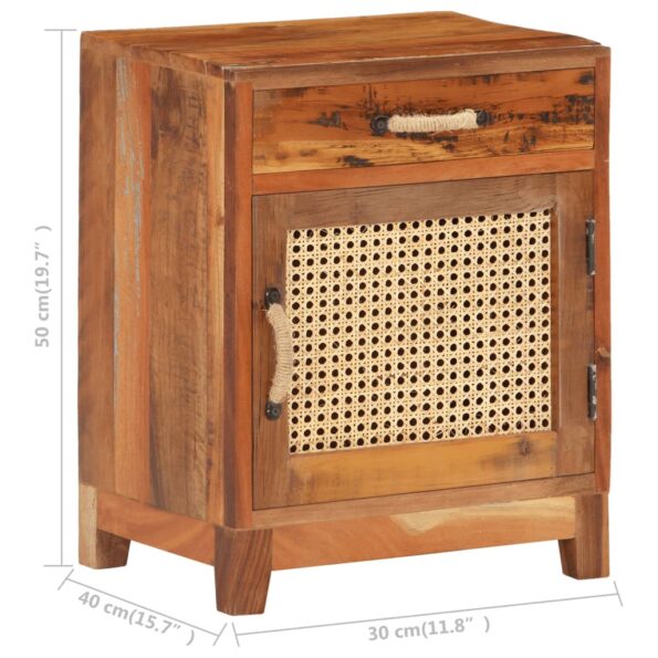 vidaXL Nočný stolík 40x30x50 cm, recyklovaný masív – Obrázok 7
