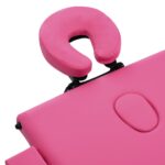 vidaXL Skladací masážny stôl, 3 zóny, hliník, ružový – Obrázok 5