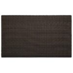 vidaXL Záhradný barový stolík hnedý 100x60,5x110,5 cm polyratanový – Obrázok 4